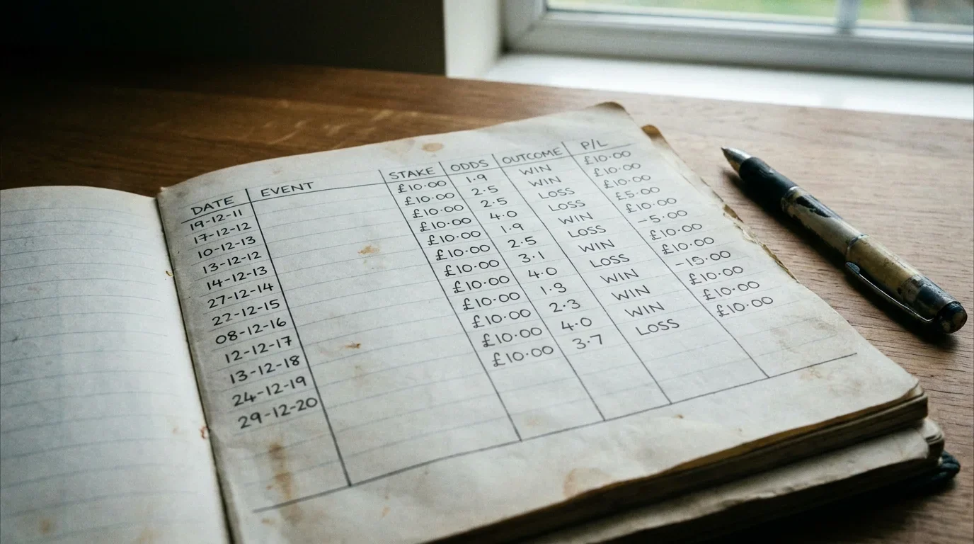 Organised betting record showing consistent stake sizing across a rugby season