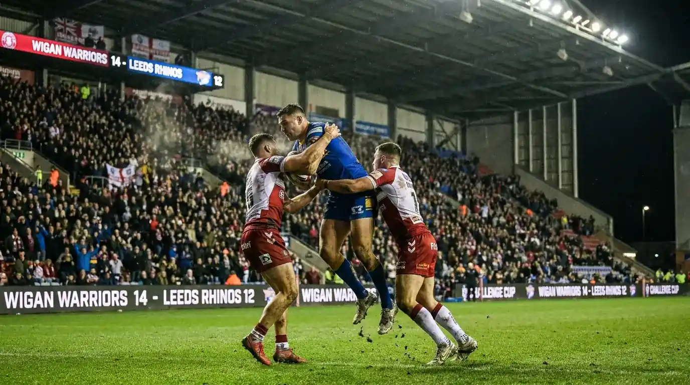 Challenge Cup quarter-final action with teams competing under knockout pressure