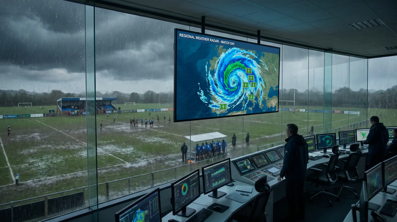 Rainy conditions across multiple rugby grounds creating correlated acca value