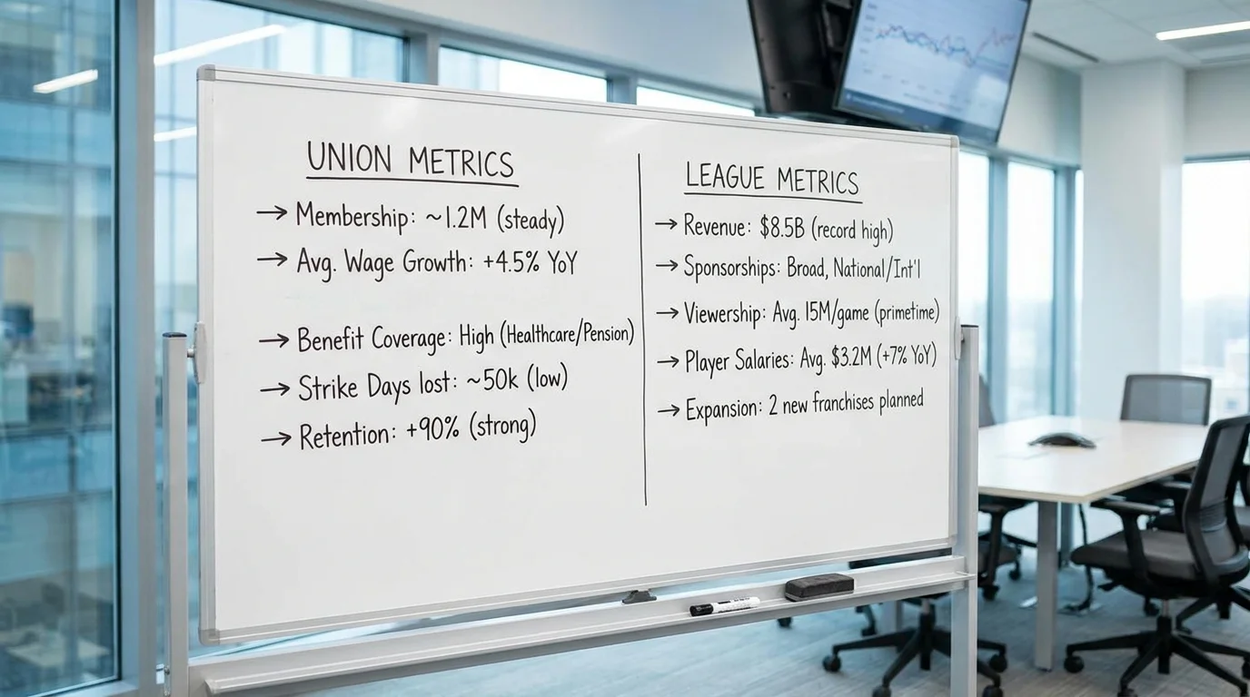 Whiteboard comparing key rugby Union and League metrics for betting analysis