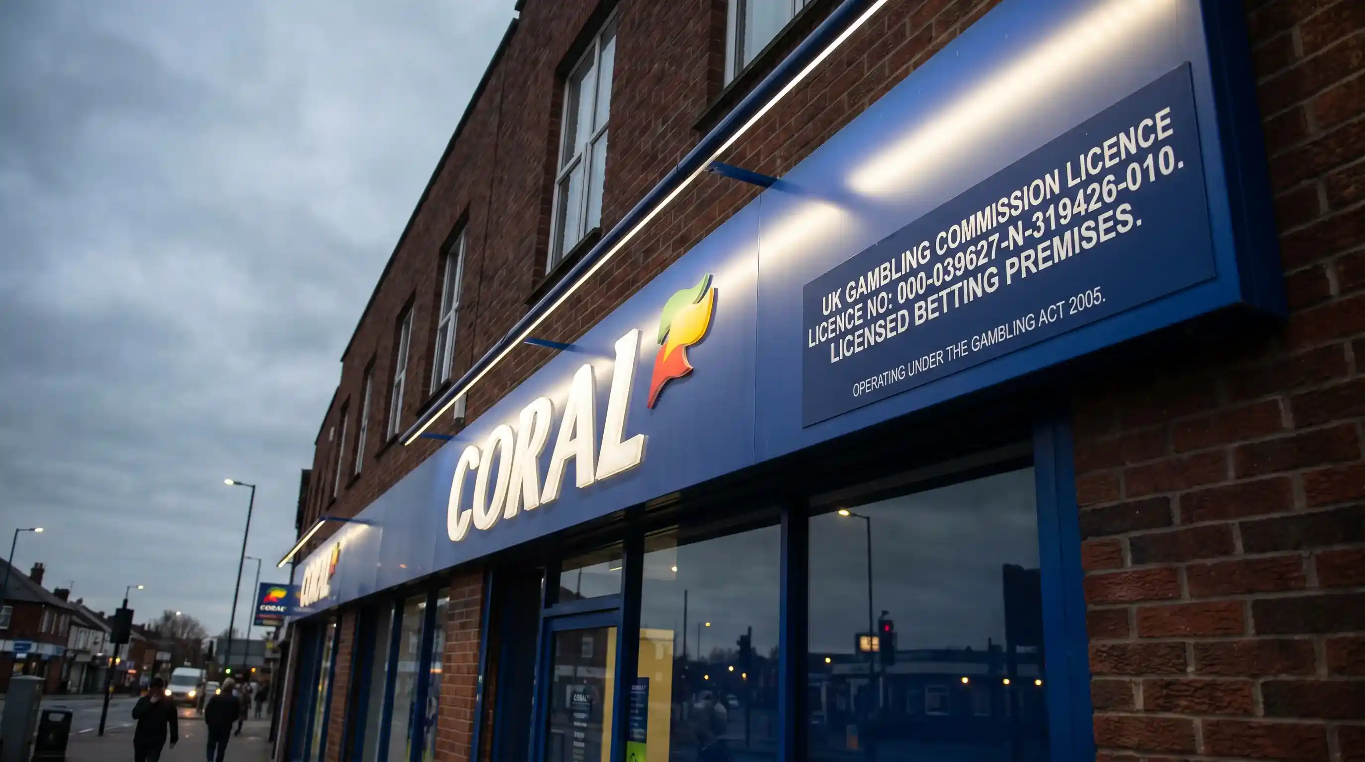 UKGC licence displayed prominently at a licensed UK betting premises