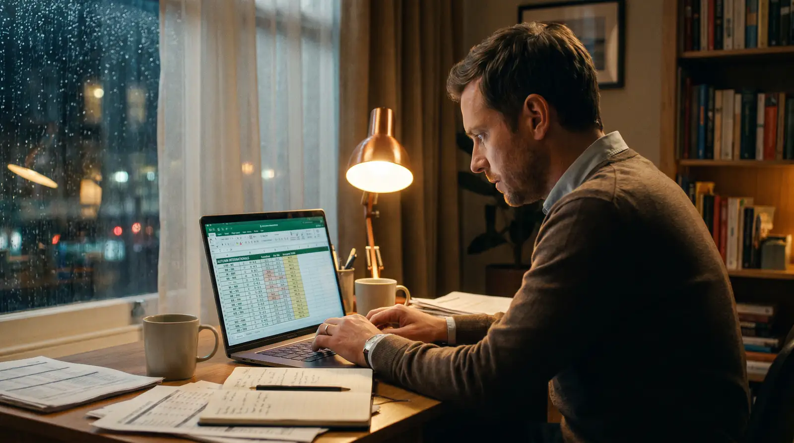 Betting analyst reviewing handicap lines for autumn international fixtures