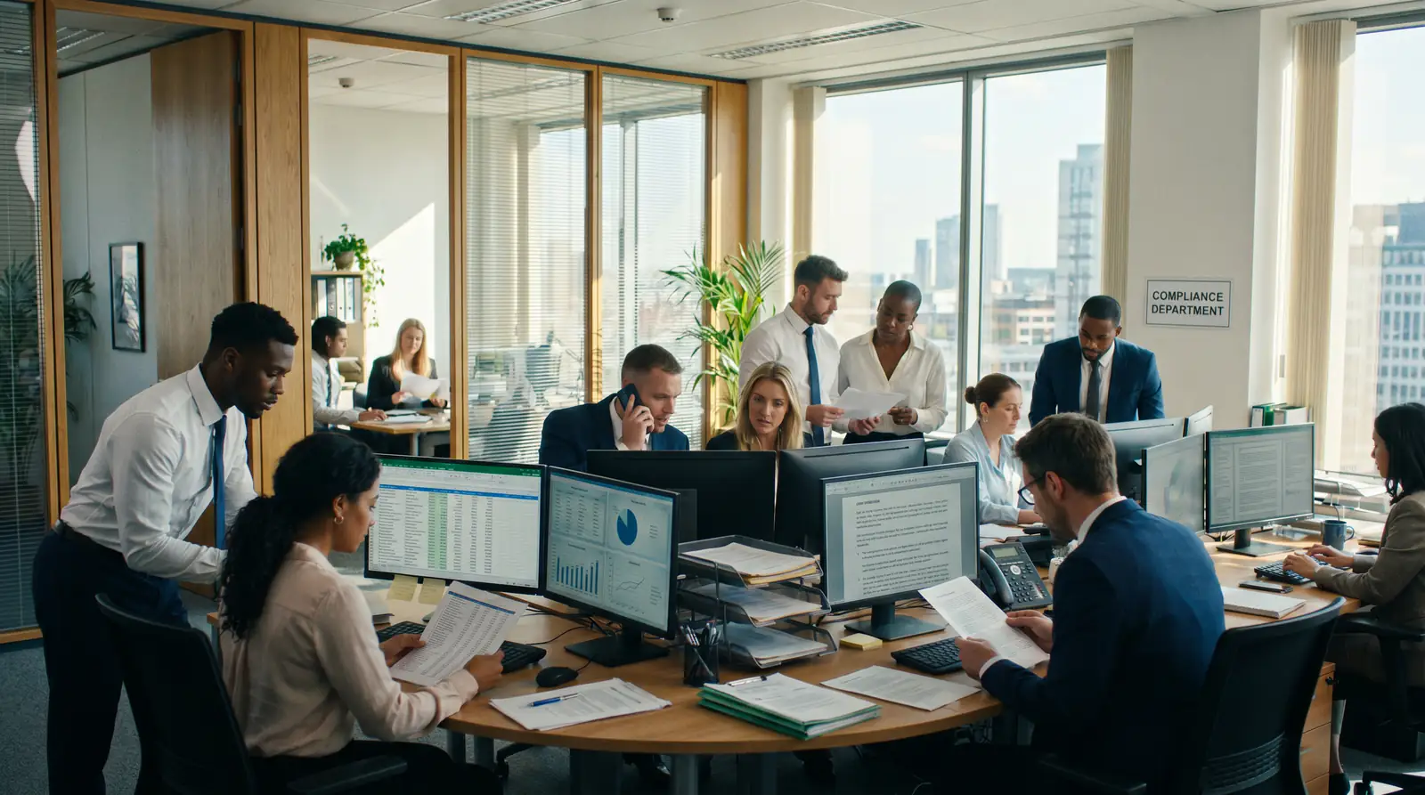 Compliance team conducting a regulatory audit at a UK betting operator