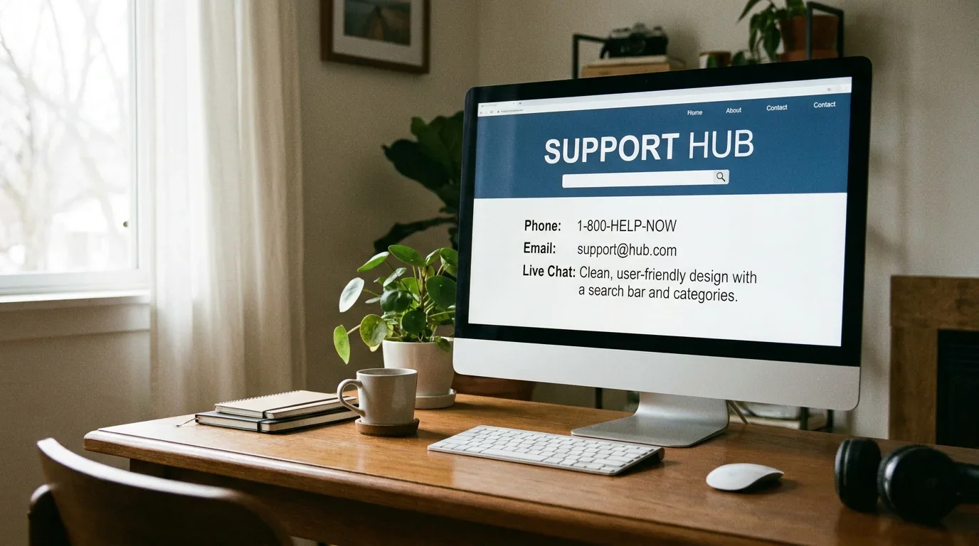 National gambling support helpline information displayed on a website