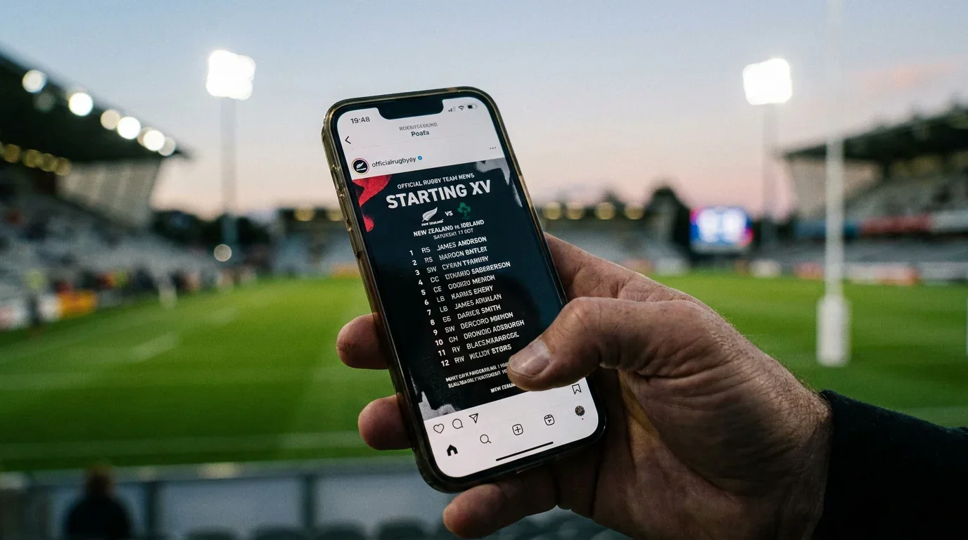 Official rugby team news announcement displayed on a club website